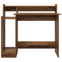 Produktbild för Skrivbord med hylla Gammalt trä 97 x 45 x 90 cm Konstruerat trä