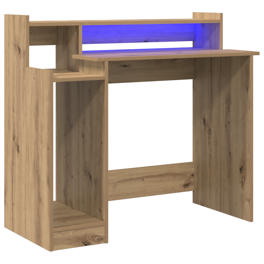 Produktbild för Skrivbord med hylla Artisan Ek 97 x 45 x 90 cm Konstruerat trä
