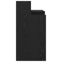 Produktbild för Skrivbord med hylla Svart Ek 97 x 45 x 90 cm Konstruerat trä