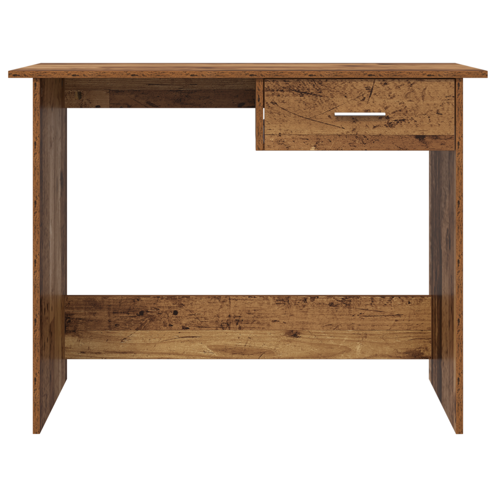 Produktbild för Skrivbord med låda Gammalt trä 100 x 50 x 76 cm Konstruerat trä