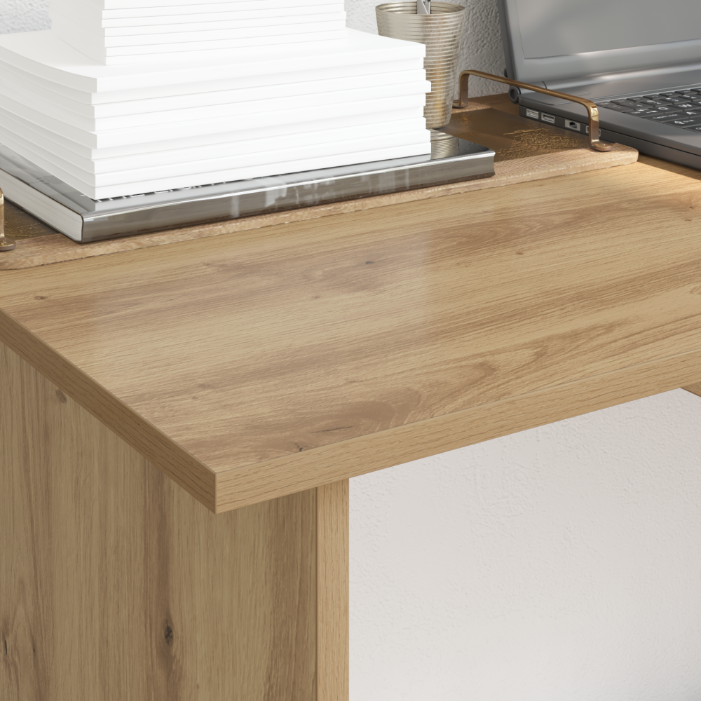 Produktbild för Skrivbord med låda Artisan Ek 100 x 50 x 76 cm Konstruerat trä