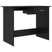 Produktbild för Skrivbord med låda Svart Ek 100 x 50 x 76 cm Konstruerat trä