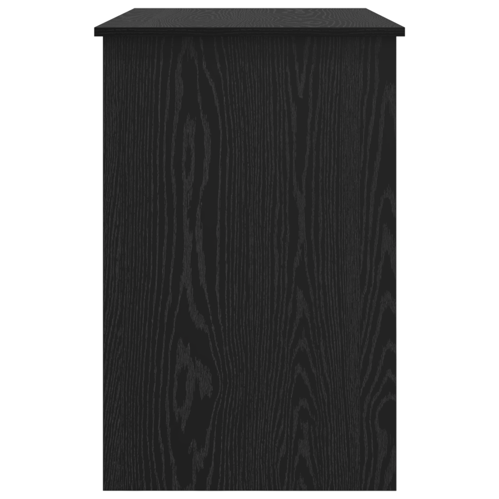 Produktbild för Skrivbord med låda Svart Ek 100 x 50 x 76 cm Konstruerat trä