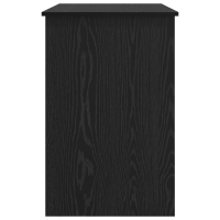 Produktbild för Skrivbord med låda Svart Ek 100 x 50 x 76 cm Konstruerat trä