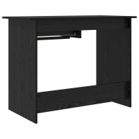 Produktbild för Skrivbord med låda Svart Ek 100 x 50 x 76 cm Konstruerat trä