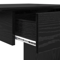 Produktbild för Skrivbord med låda Svart Ek 100 x 50 x 76 cm Konstruerat trä