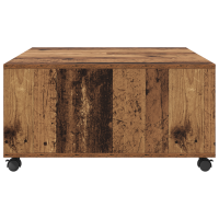 Produktbild för Kaffeebord med låda Gammalt trä 75 x 75 x 38 cm Konstruerat trä