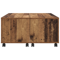 Produktbild för Kaffeebord med låda Gammalt trä 75 x 75 x 38 cm Konstruerat trä