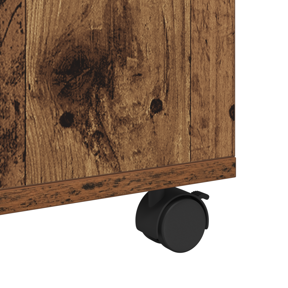 Produktbild för Kaffeebord med låda Gammalt trä 75 x 75 x 38 cm Konstruerat trä