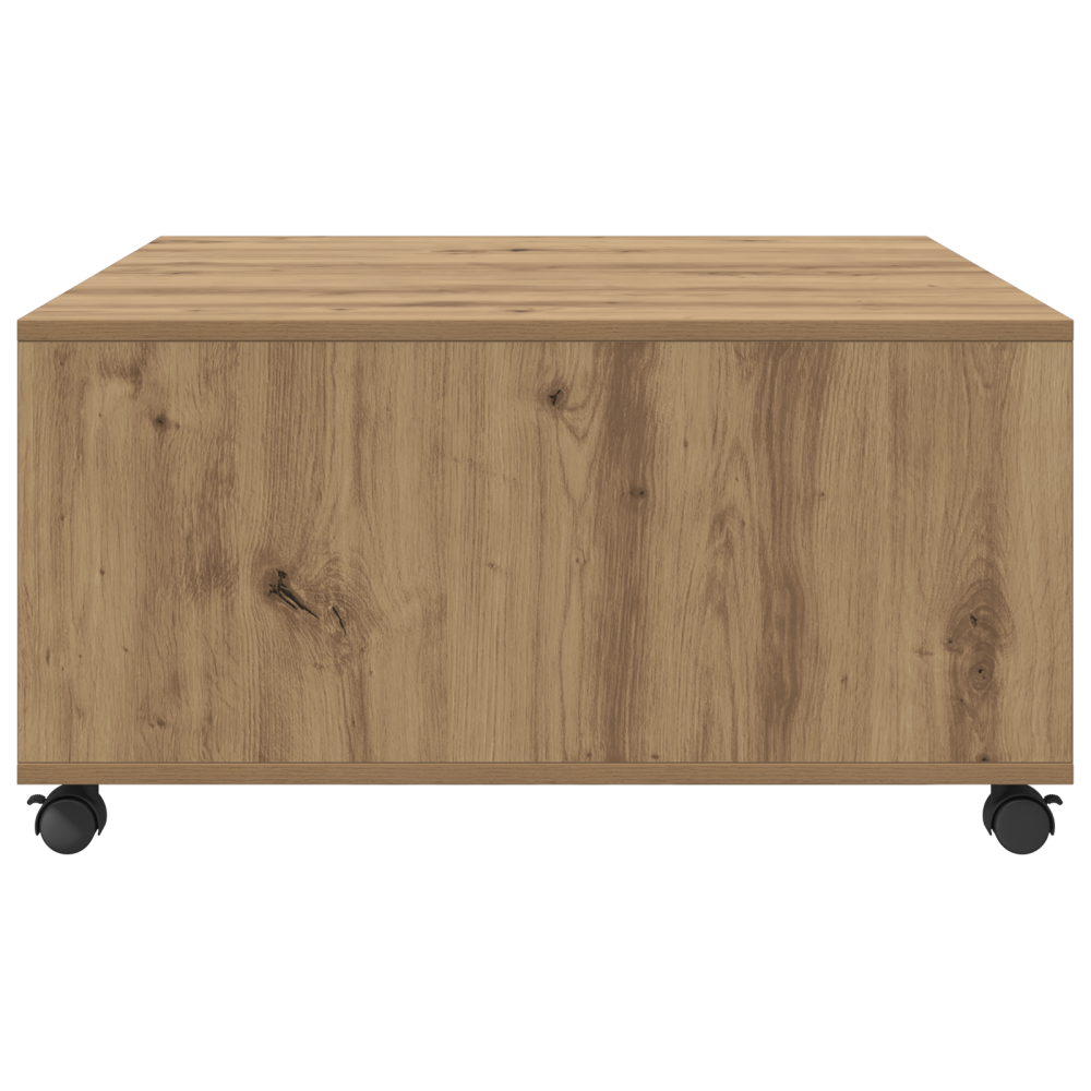 Produktbild för Kaffeebord med låda Artisan Ek 75 x 75 x 38 cm Konstruerat trä