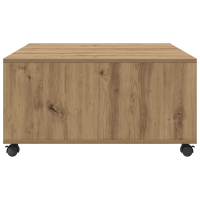 Produktbild för Kaffeebord med låda Artisan Ek 75 x 75 x 38 cm Konstruerat trä