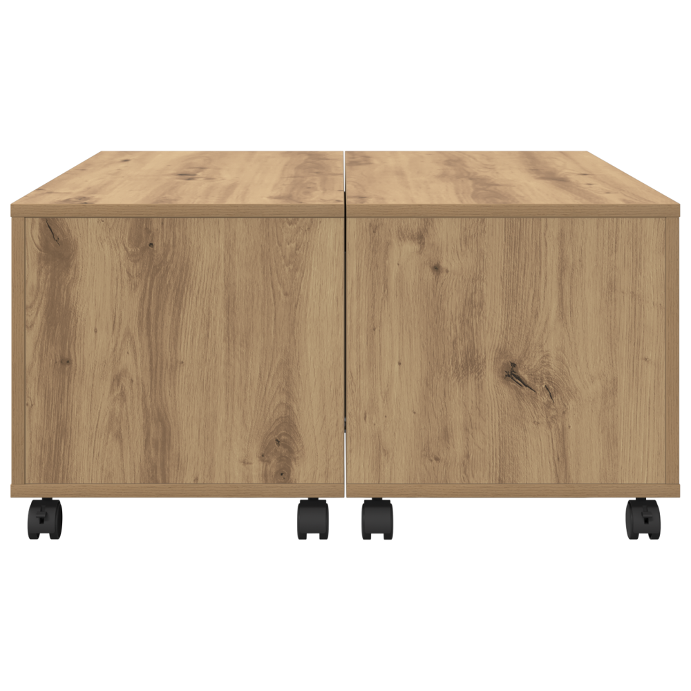 Produktbild för Kaffeebord med låda Artisan Ek 75 x 75 x 38 cm Konstruerat trä