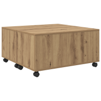 Produktbild för Kaffeebord med låda Artisan Ek 75 x 75 x 38 cm Konstruerat trä