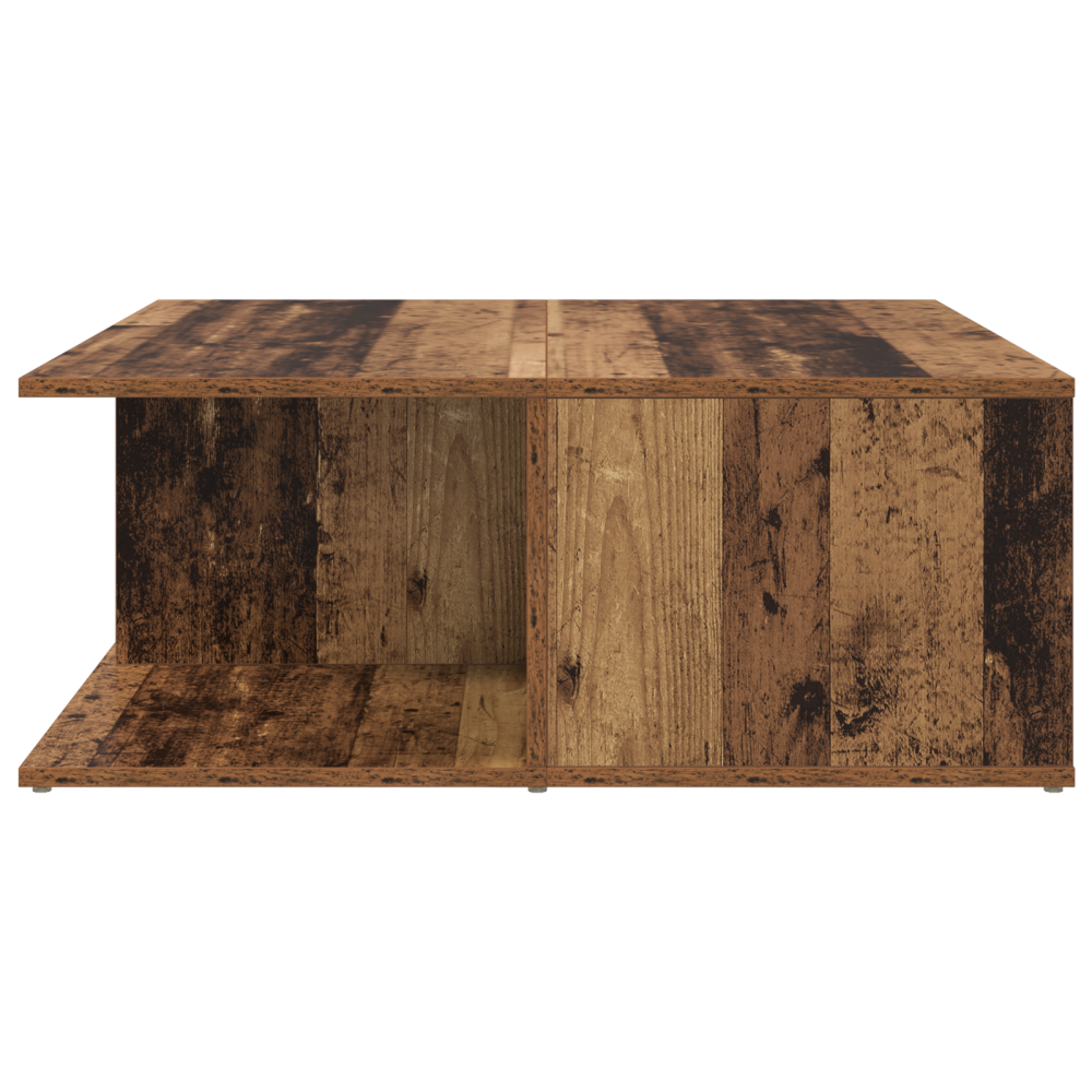 Produktbild för Kaffeebord med låda Gammalt trä 80 x 80 x 31 cm Konstruerat trä