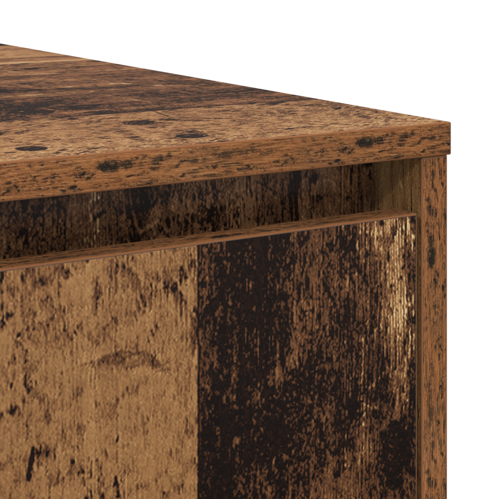 Produktbild för Kaffeebord med låda Gammalt trä 80 x 80 x 31 cm Konstruerat trä
