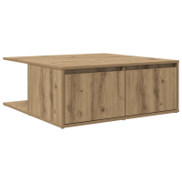 Produktbild för Kaffeebord med låda artisan ek 80 x 80 x 31 cm Konstruerat trä