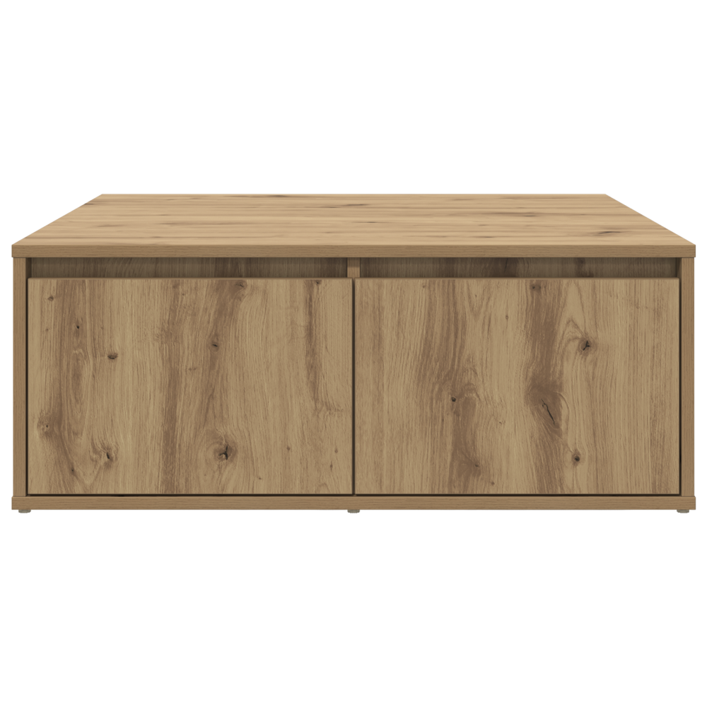 Produktbild för Kaffeebord med låda artisan ek 80 x 80 x 31 cm Konstruerat trä