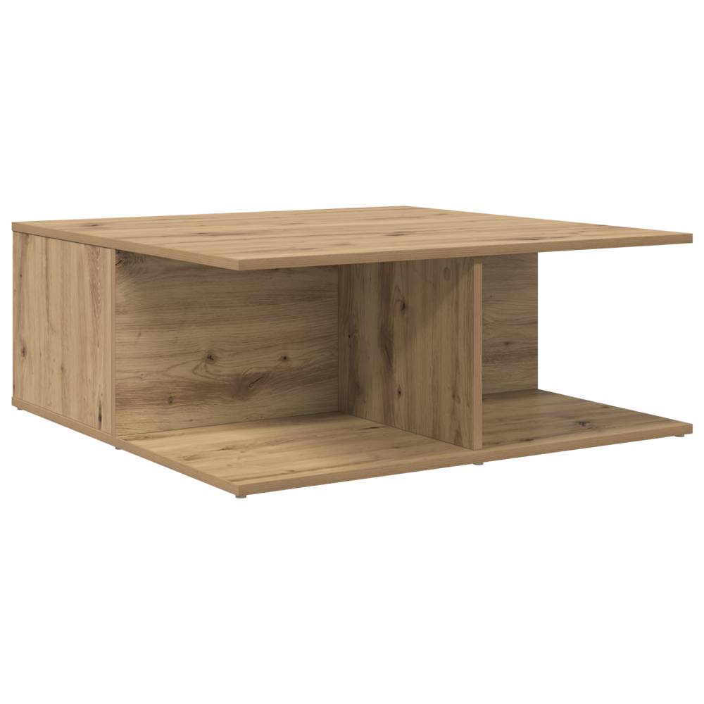 Produktbild för Kaffeebord med låda artisan ek 80 x 80 x 31 cm Konstruerat trä