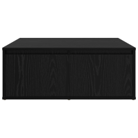 Produktbild för Kaffeebord med låda Svart ek 80 x 80 x 31 cm Konstruerat trä