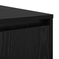Produktbild för Kaffeebord med låda Svart ek 80 x 80 x 31 cm Konstruerat trä