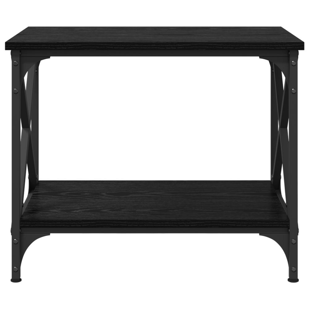 Produktbild för Sidobord Svart Ek 55 x 38 x 45 cm Konstruerat trä