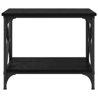 Produktbild för Sidobord Svart Ek 55 x 38 x 45 cm Konstruerat trä