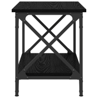Produktbild för Sidobord Svart Ek 55 x 38 x 45 cm Konstruerat trä