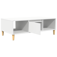 Produktbild för Kaffeebord Vit 102 x 55 x 35 cm Konstruerat trä