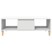 Produktbild för Kaffeebord Vit 102 x 55 x 35 cm Konstruerat trä