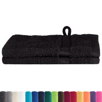 Produktbild för Gästhandduk SOLUND 2 pcs Svart 15 x 21 cm 550 gsm