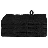 Produktbild för Gästhandduk SOLUND 4 pcs Svart 15 x 21 cm 550 gsm