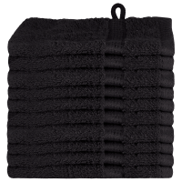 Produktbild för Gästhandduk SOLUND 10 pcs Svart 15 x 21 cm 550 gsm