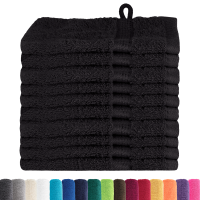 Produktbild för Gästhandduk SOLUND 10 pcs Svart 15 x 21 cm 550 gsm
