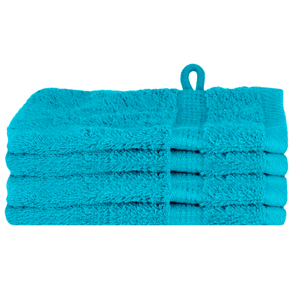 Produktbild för Gästhandduk SOLUND 4 pcs Turkos 15 x 21 cm 550 gsm