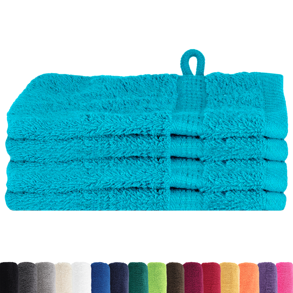 Produktbild för Gästhandduk SOLUND 4 pcs Turkos 15 x 21 cm 550 gsm