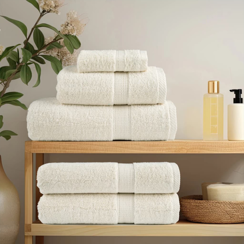 vidaXL Gästhandduk SOLUND 2 pcs Kräm 15 x 21 cm 550 gsm