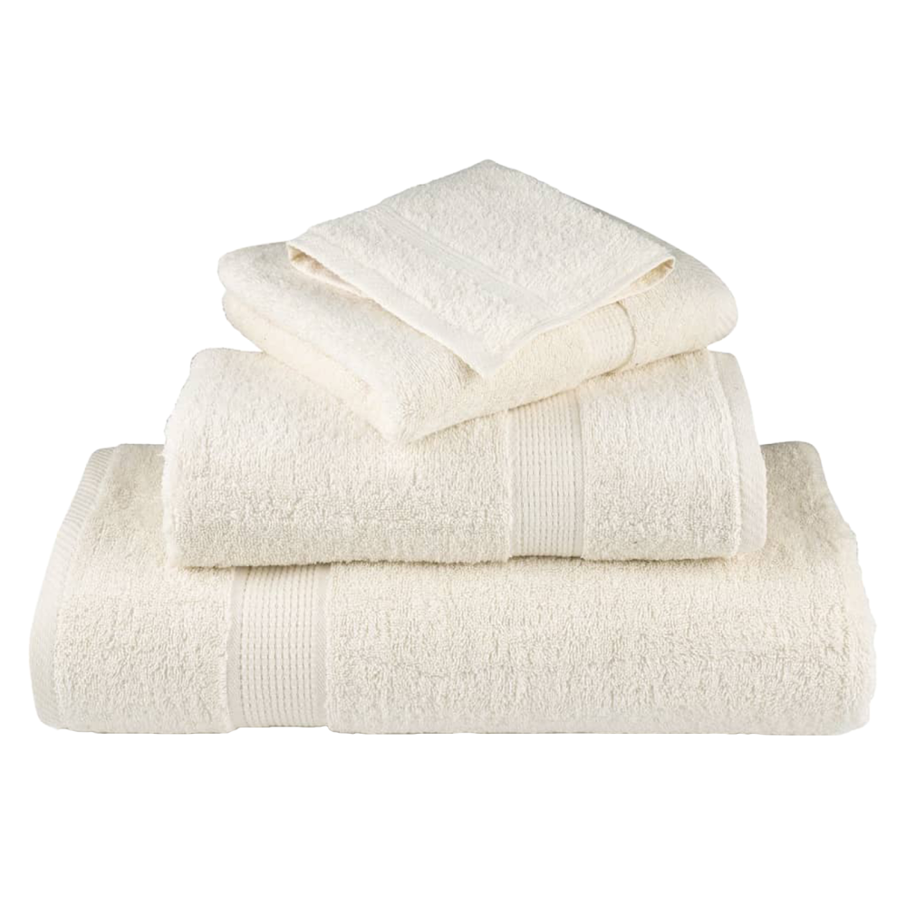 Produktbild för Gästhandduk SOLUND 2 pcs Kräm 15 x 21 cm 550 gsm