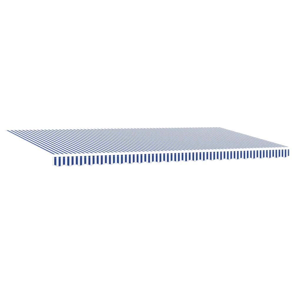 Produktbild för Utfällbar markis med LED -remsljus Blå och Vit 600 × 300 cm