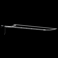 Produktbild för Utfällbar markis med LED -remsljus Blå och Vit 600 × 300 cm