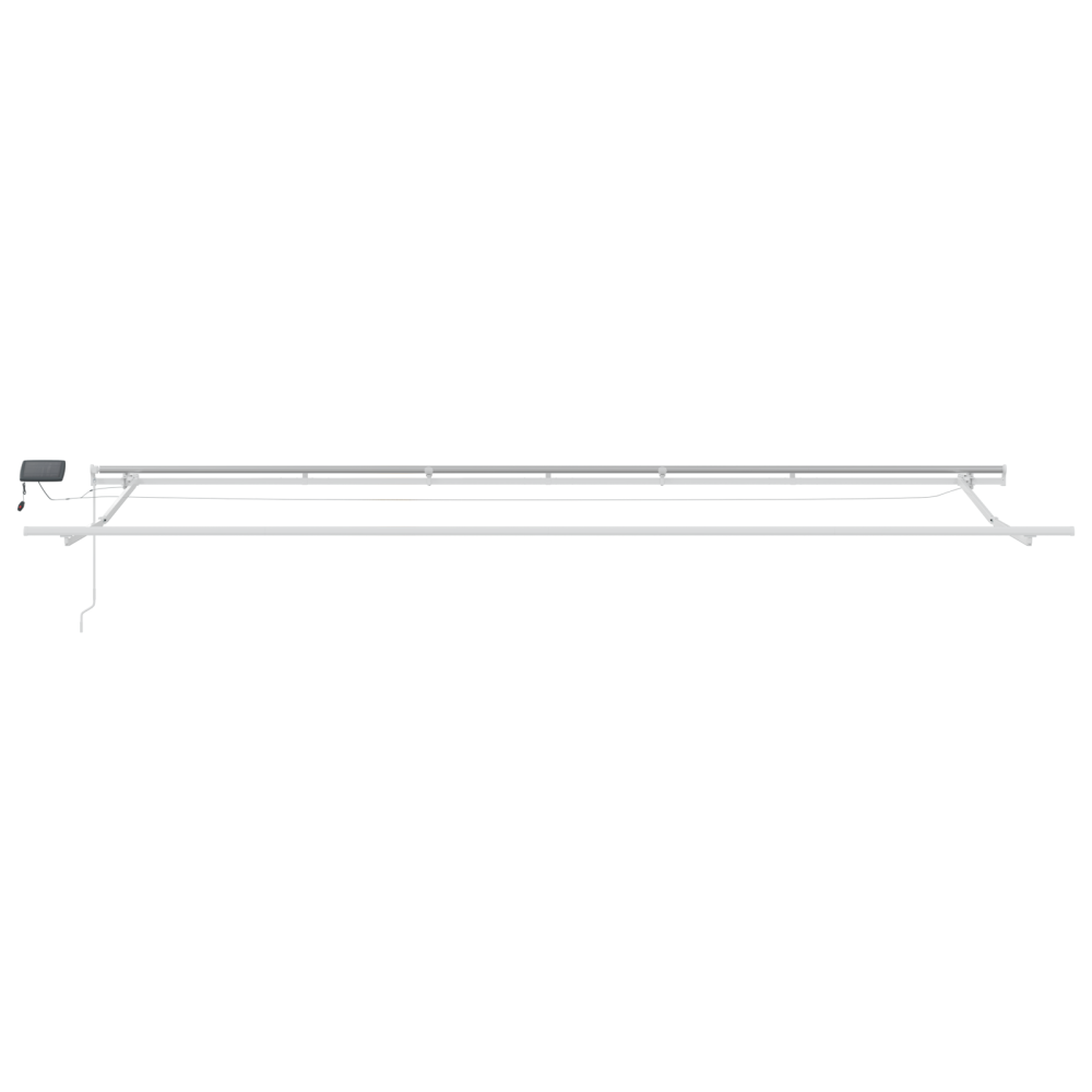 Produktbild för Utfällbar markis med LED -remsljus Blå och Vit 600 × 300 cm