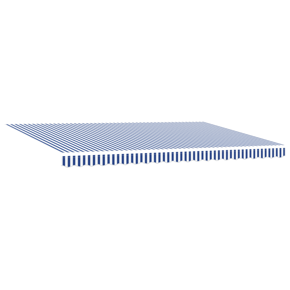 Produktbild för Utfällbar markis med LED -remsljus Blå och Vit 450 × 300 cm
