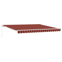 Produktbild för Utfällbar markis Orange och Brunt 400 × 300 cm