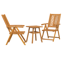 Produktbild för Trädgårdsmöbelset 3 pcs Brun Massivt Akaciaträ