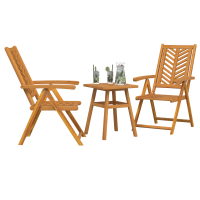 Produktbild för Trädgårdsmöbelset 3 pcs Brun Massivt Akaciaträ