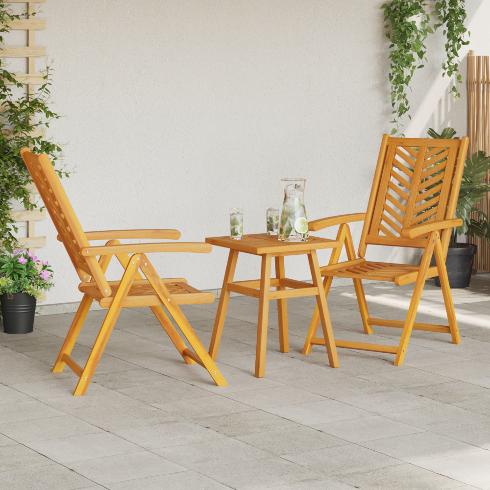 Produktbild för Trädgårdsmöbelset 3 pcs Brun Massivt Akaciaträ