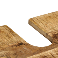 Produktbild för Badrumsmöbelset med låda 2 pcs Brun och svart Massivt mangoträ