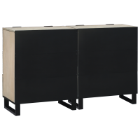 Produktbild för Skänksats 2 pcs Vit 120 x 33,5 x 75 cm Massivt mangoträ