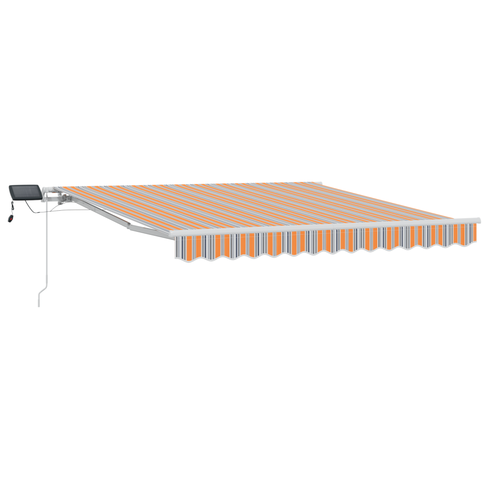 Produktbild för Utdragbar markis Flerfärgsdesign 300 x 250 cm Duk och Aluminium