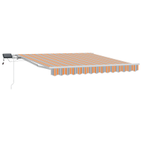 Produktbild för Utdragbar markis Flerfärgsdesign 300 x 250 cm Duk och Aluminium
