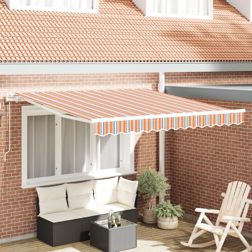 vidaXL Elektrisk Retraktabel Markis Flerfärgsdesign 300 x 250 cm - Markiser & Tillbehör